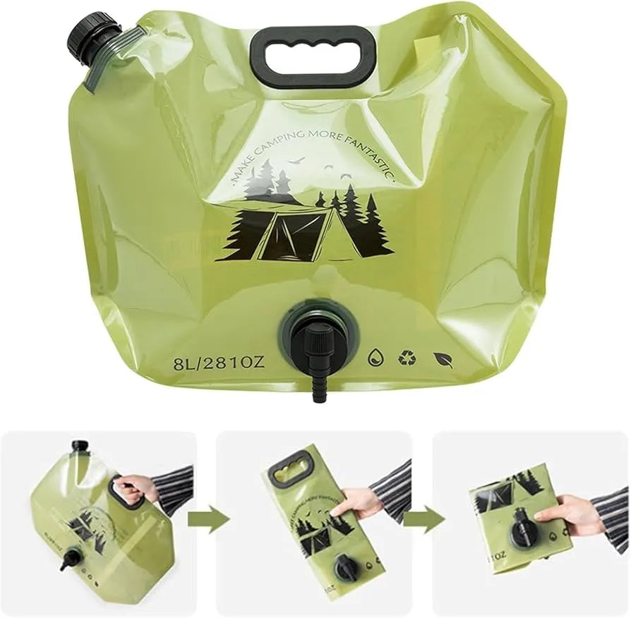 8Lilter Foldable Camping Water Bag with Spigot