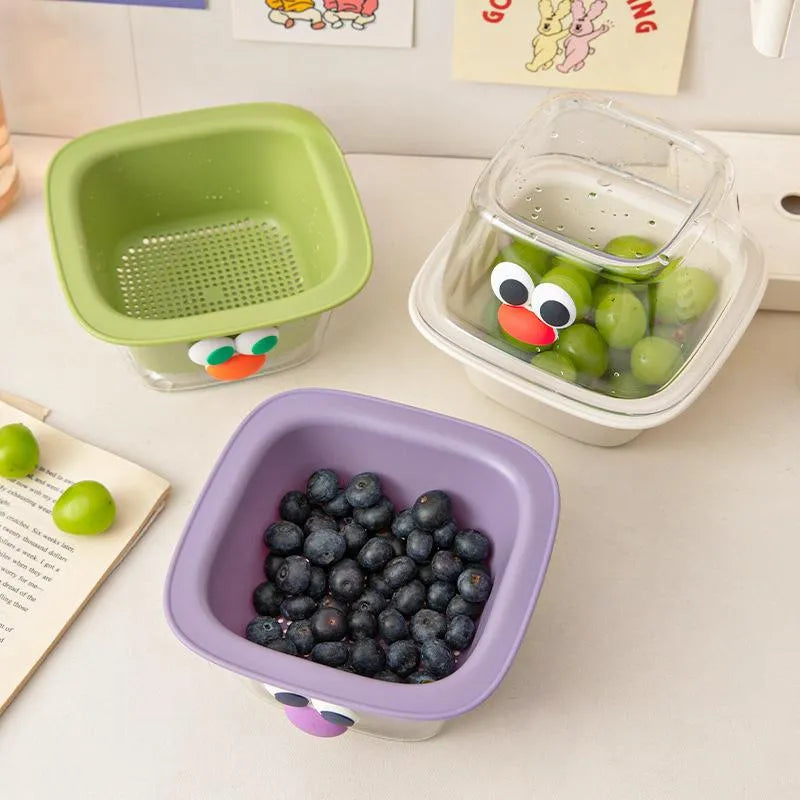 2-in-1 Cute Fruit & Veggie Drain Basket