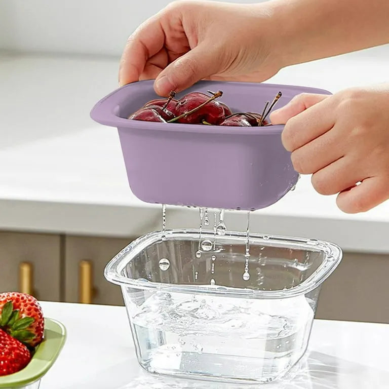 2-in-1 Cute Fruit & Veggie Drain Basket