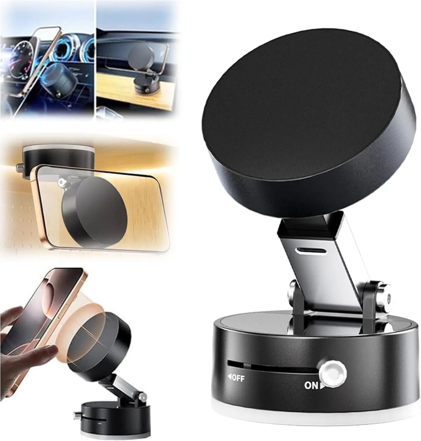 Magnetic Phone Holder – 360° Rotatable Stand