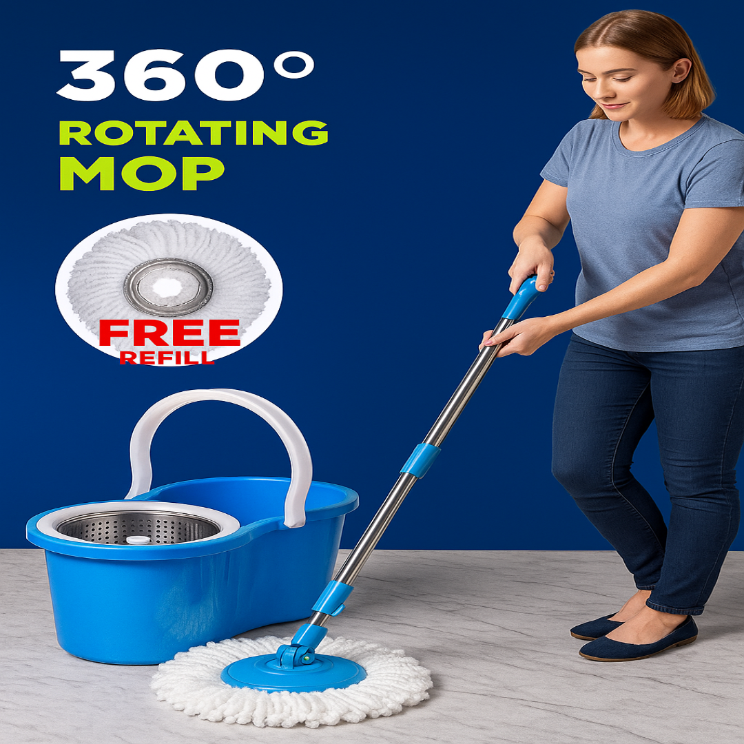 Easy Spin Magic Mop Set – 360° Steel Bucket