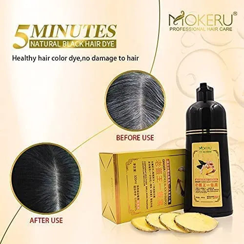 MOKERU Natural Ginger Hair Dye Shampoo