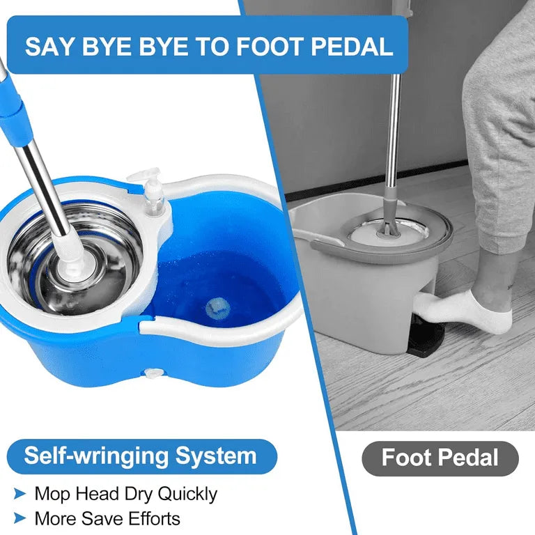 Easy Spin Magic Mop Set – 360° Steel Bucket