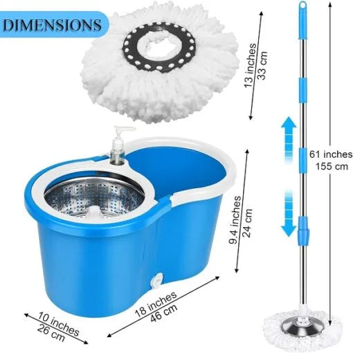 Easy Spin Magic Mop Set – 360° Steel Bucket