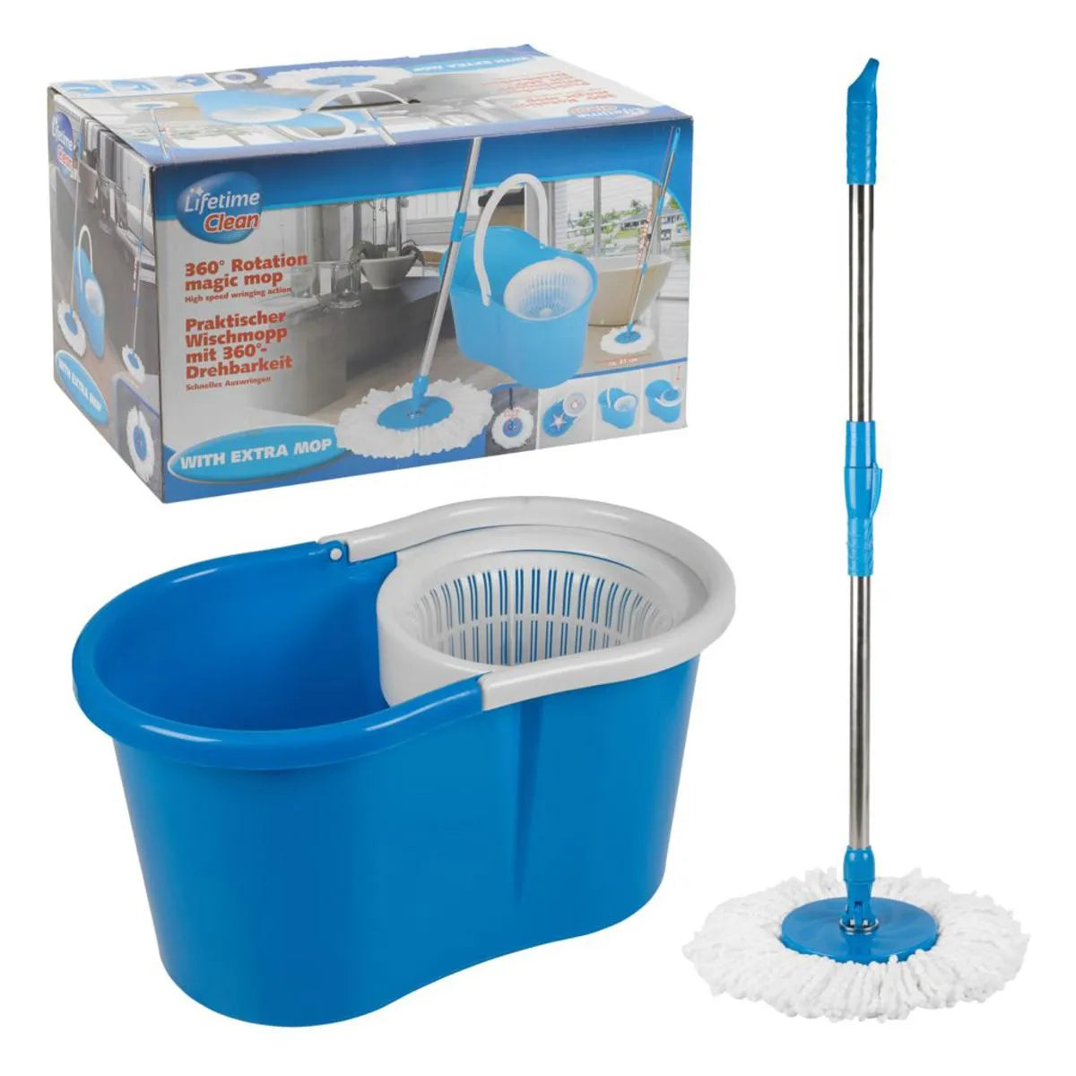 Easy Spin Magic Mop Set – 360° Steel Bucket