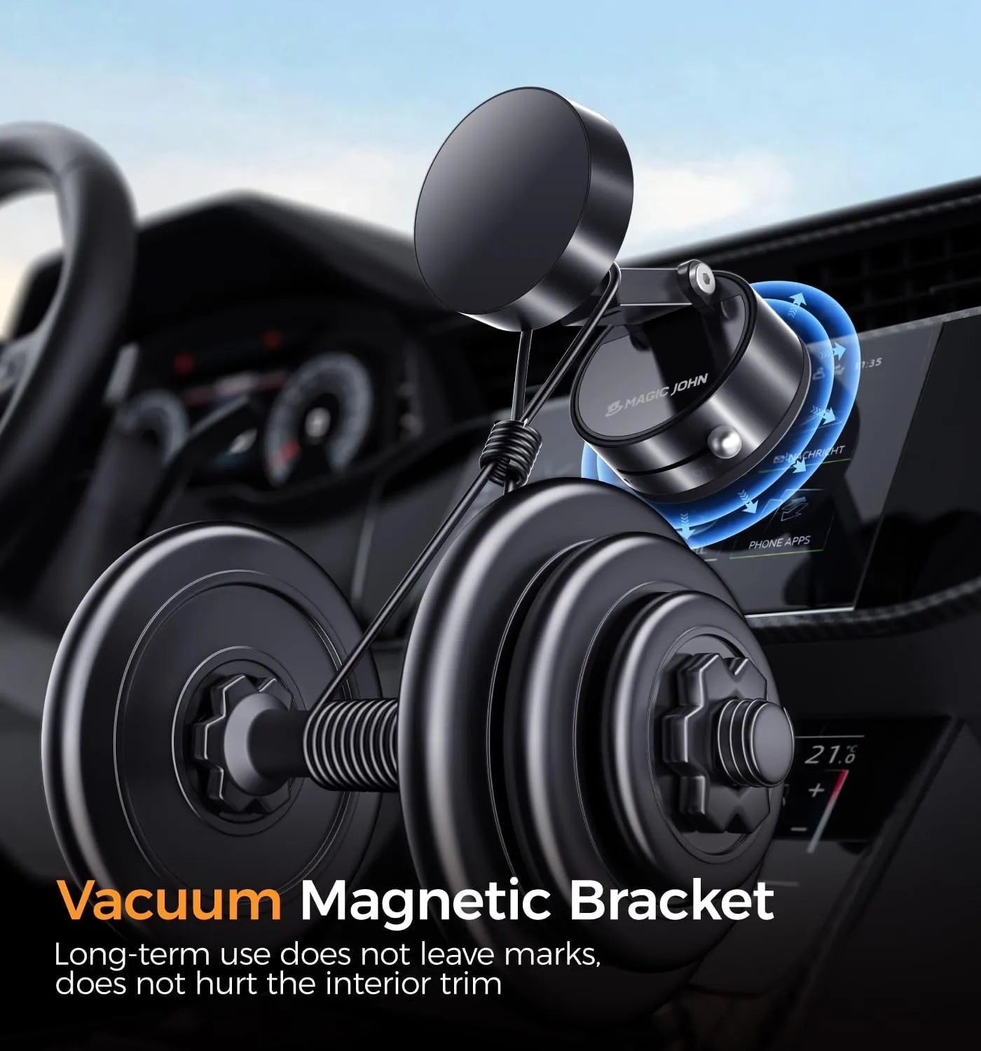 Magnetic Phone Holder – 360° Rotatable Stand