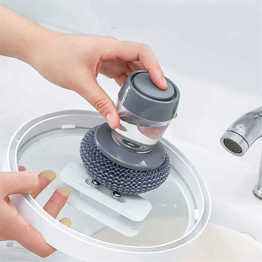 2-in-1 Kitchen Brush with Soap Dispenser