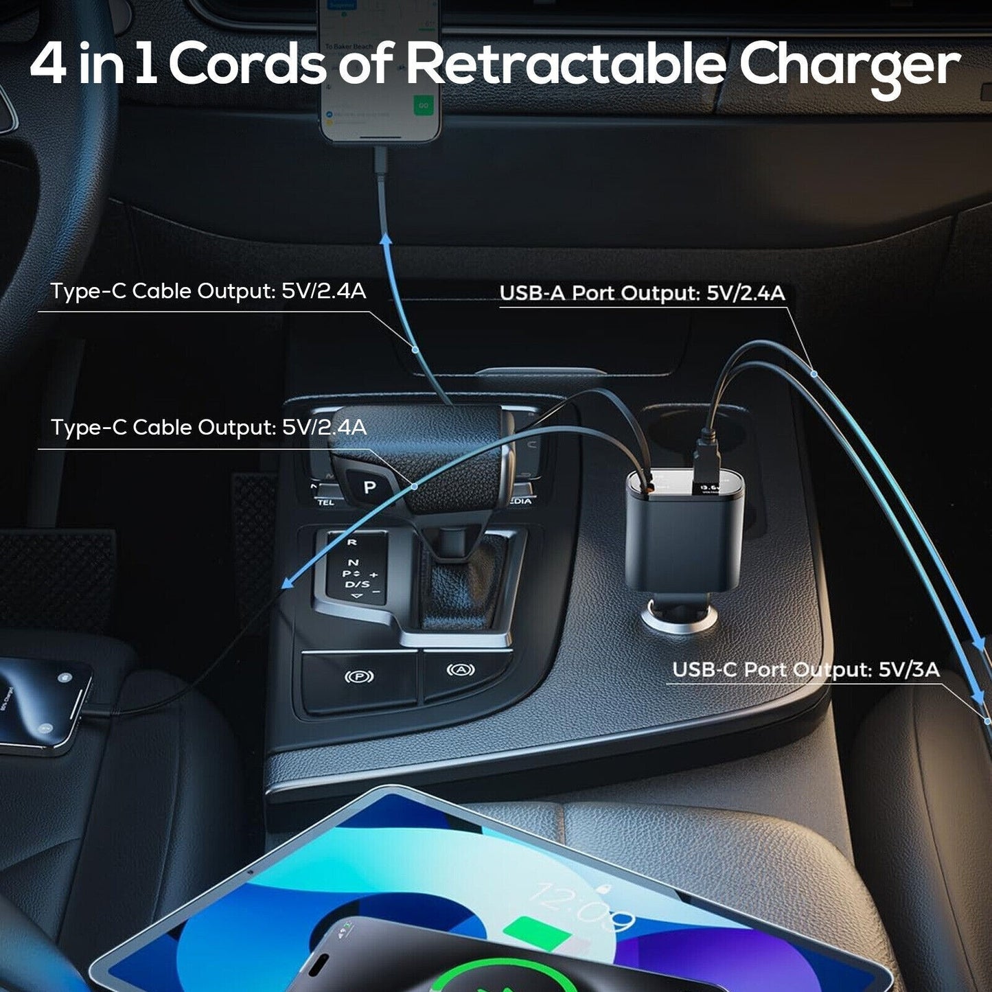 Charging Adapter Compatible with (Lightning + Type C)