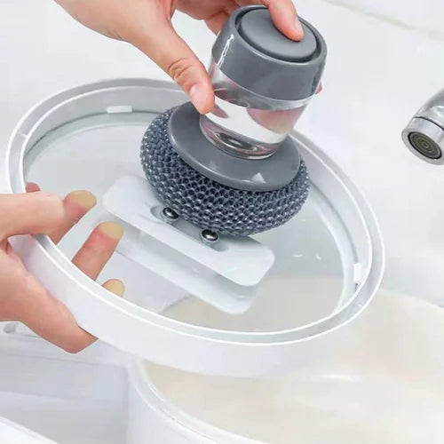 2-in-1 Kitchen Brush with Soap Dispenser