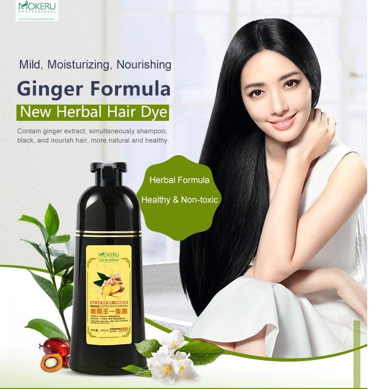 MOKERU Natural Ginger Hair Dye Shampoo